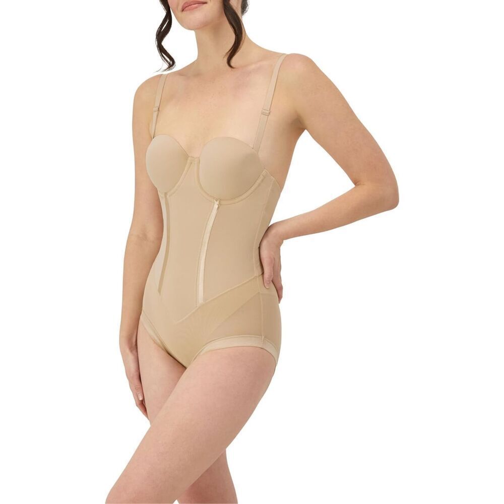 Maidenform NWT Shaper with Built-in Bra & Anti-static Shapewear Bodysuits Latte - Picture 4 of 7